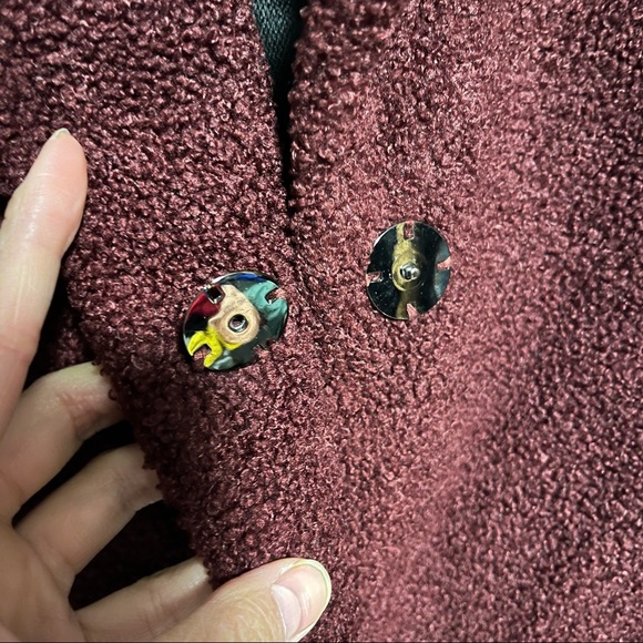 Peyton Jensen Faux Fur Teddy Bear Long Coat Jacket Long Sleeve V-neck  Medium C - Picture 2 of 8